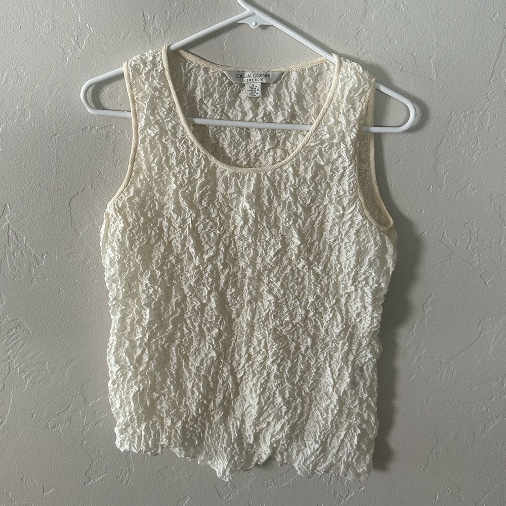 Casual Corner Stretch Silk Blouse